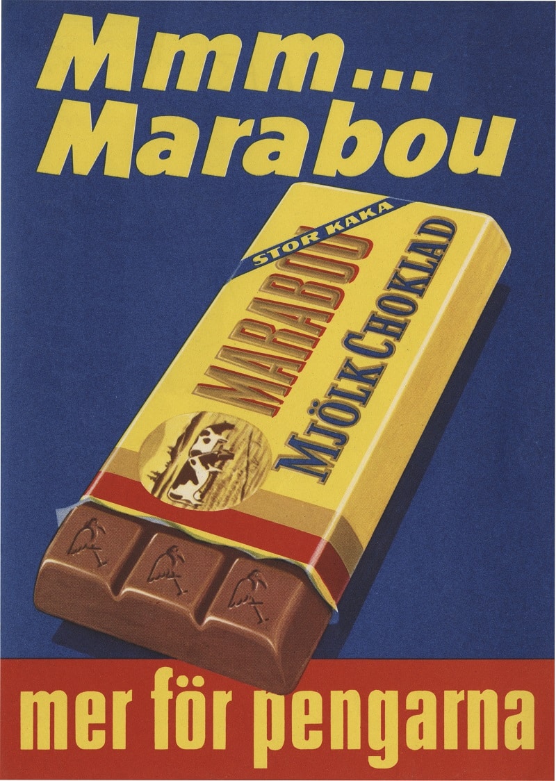 Marabou Mjölkchokladkaka, 1956