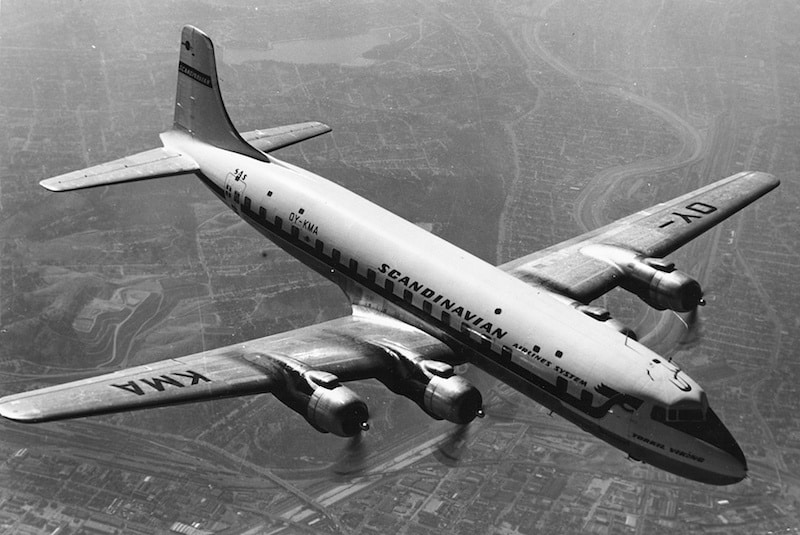 DC6-B, Torkil Viking. The DC-6B was one of the most economical civil airliner aircraft ever built and used by charter operators many years after being phased out of SAS. 287 DC-6Bs were built.