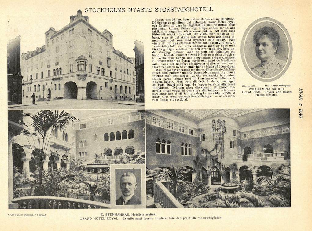 Historia vinterträdgården Grand Hotel 